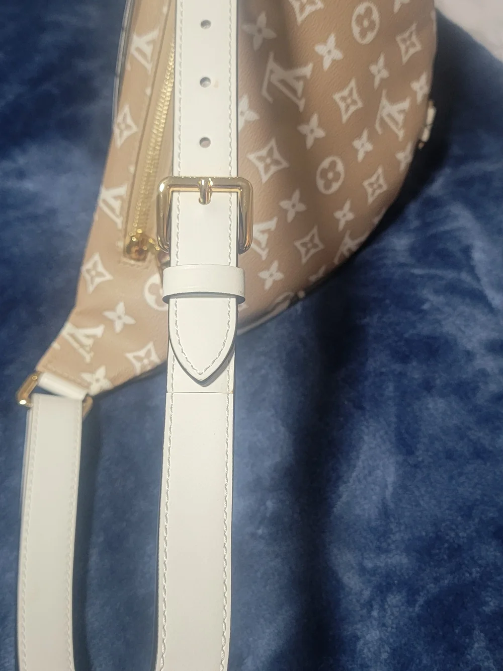 Louis Vuitton White and Brown Monogram Bumbag